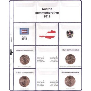 MASTER PHIL - Inserto 5 € e 10 € in rame Austria 2012