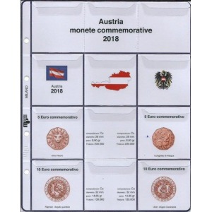 MASTER PHIL - Inserto 5 € e 10 € in rame Austria 2018