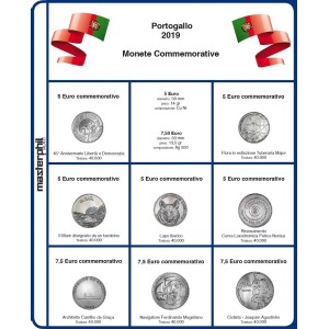 MASTER PHIL - Inserto 5 € e 7,5 € commemorativi Portogallo 2019
