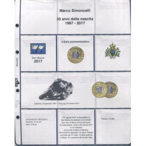 MASTER PHIL - Inserto San Marino 5 € commemorativo Marco Simoncelli 2017