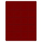 LINDNER - Cofanetto CARUS-1 con interno bordeaux a 20 caselle quadrate da 47 mm - Noce scuro