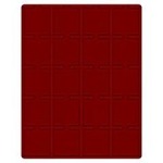 LINDNER - Cofanetto CARUS-1 con interno bordeaux a 20 caselle quadrate da 50 mm con tacca - Noce scuro