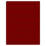 LINDNER - Cofanetto CARUS-1 con interno bordeaux a 24 caselle quadrate da 42 mm - Noce scuro