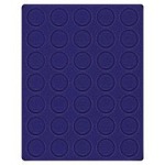 LINDNER - Cofanetto CARUS-1 con interno blu a 35 caselle rotonde da 32,5 mm - Noce scuro