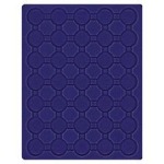 LINDNER - Cofanetto CARUS-1 con interno blu a 35 caselle rotonde da 32 mm - Noce scuro