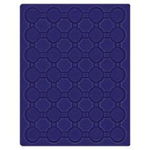 LINDNER - Cofanetto CARUS-1 con interno blu a 35 caselle rotonde da 32 mm - Noce scuro