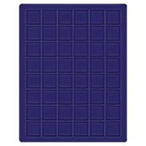 LINDNER - Cofanetto CARUS-1 con interno blu a 48 caselle quadrate da 30 mm - Noce scuro
