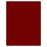 LINDNER - Cofanetto CARUS-1 con interno bordeaux a 48 caselle quadrate da 30 mm - Noce scuro