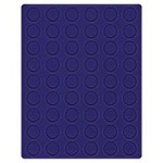 LINDNER - Cofanetto CARUS-1 con interno blu a 54 caselle rotonde da 25,75 mm - Noce scuro