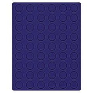 LINDNER - Cofanetto CARUS-1 con interno blu a 54 caselle rotonde da 25,75 mm - Noce scuro
