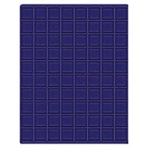 LINDNER - Cofanetto CARUS-1 con interno blu a 80 caselle quadrate da 24 mm - Noce scuro