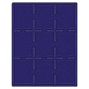 LINDNER - Cofanetto CARUS-1 con interno blu a 9 caselle rettangolari da 63x85 mm per Slabs - Noce scuro