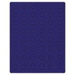 LINDNER - Cofanetto CARUS-1 con interno blu a caselle rotonde per 6 serie Euro - Noce scuro
