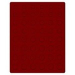 LINDNER - Cofanetto CARUS-1 con interno bordeaux a caselle rotonde per 6 serie Euro - Noce scuro