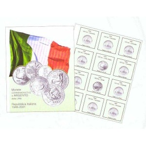 MASTER PHIL - Inserto neutro monete Commemorative in argento Repubblica Italiana - 1 pz.