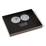 LEUCHTTURM - OFFERTA: Cofanetto VOLTERRA in legno con 1 ripiano a 30 caselle rotonde per 5 € Germania Zone Climatiche - Nero