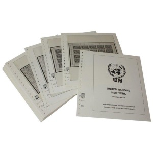 LINDNER - ONU New York 2014-2019 Minifogli senza Bandiere
