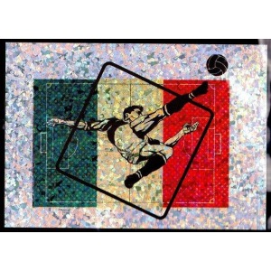 P5 - Campo da gioco tricolore e calciatore in rovesciata - Effetto Coriandoli