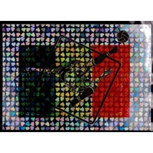 P5 - Campo da gioco tricolore e calciatore in rovesciata - Effetto Cuori