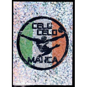 P9 - Logo circolare con scritta Celo Celo Manca - Effetto Coriandoli