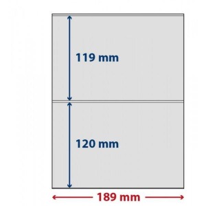 LINDNER - Pellicole trasparenti adesive LINDNER-T FREESTYLE a 2 tasche - 5 pz.