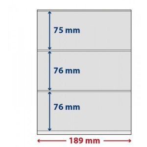 LINDNER - Pellicole trasparenti adesive LINDNER-T FREESTYLE a 3 tasche - 5 pz.