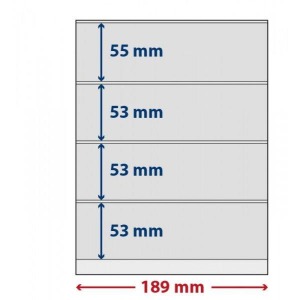 LINDNER - Pellicole trasparenti adesive LINDNER-T FREESTYLE a 4 strisce - 5 pz.