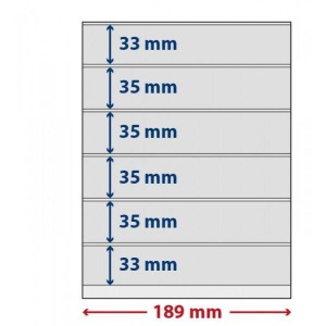 LINDNER - Pellicole trasparenti adesive LINDNER-T FREESTYLE a 6 strisce - 5 pz.