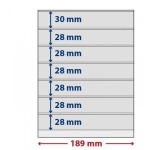 LINDNER - Pellicole trasparenti adesive LINDNER-T FREESTYLE a 7 strisce - 5 pz.