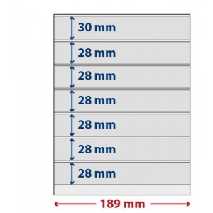 LINDNER - Pellicole trasparenti adesive LINDNER-T FREESTYLE a 7 strisce - 5 pz.