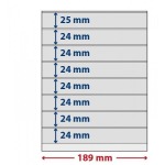 LINDNER - Pellicole trasparenti adesive LINDNER-T FREESTYLE a 8 strisce - 5 pz.
