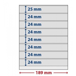 LINDNER - Pellicole trasparenti adesive LINDNER-T FREESTYLE a 8 strisce - 5 pz.