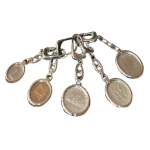 MASTER PHIL - Portachiavi argentato con anello per 20 Lire - 1 pz.