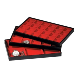 ABAFIL - Ripiano DIP Standard in velluto rosso senza scomparti alto 20 mm