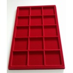 ABAFIL - Ripiano LINEA CLASSICA Standard in floccato rosso senza scomparti alto 10 mm