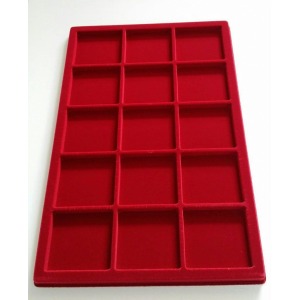 ABAFIL - Ripiano LINEA CLASSICA Standard in floccato rosso senza scomparti alto 10 mm