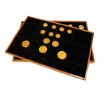 ABAFIL - Ripiano LINEA LEGNO Standard in velluto nero a 24 caselle da 45 mm alto 11 mm