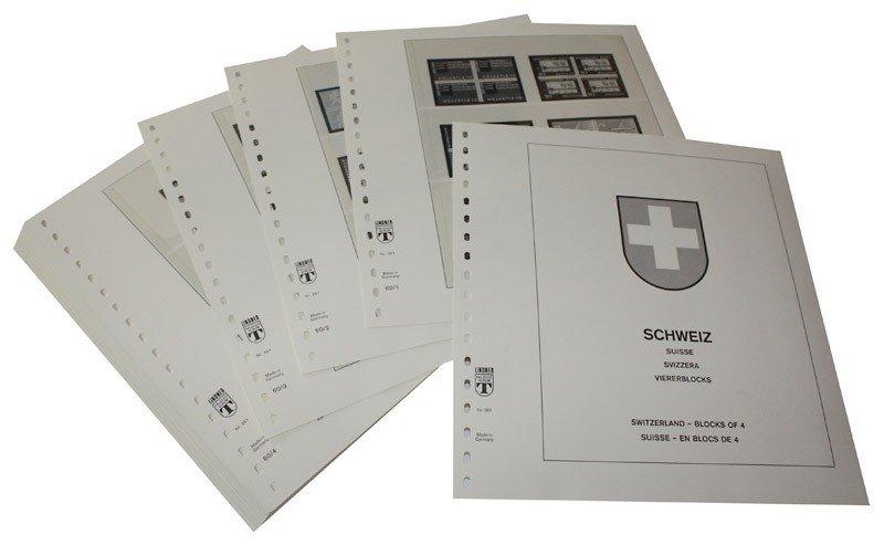 Svizzera 1960 1970 Quartine Lindner 1 LINDNER - Svizzera 1960-1970 Quartine
