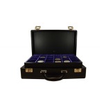 ABAFIL - Valigetta DIPLOMAT con 7 ripiani Standard in velluto blu Linea Classica a scelta - Nera