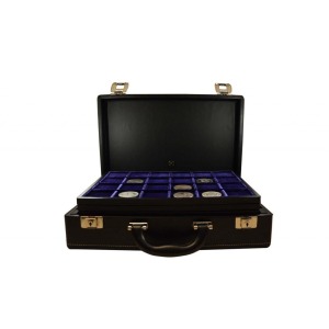 ABAFIL - Valigetta DIPLOMAT con 7 ripiani Standard in velluto blu Linea Classica a scelta - Nera