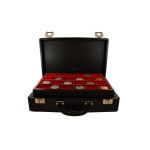 ABAFIL - Valigetta DIPLOMAT con 7 ripiani Standard in velluto rosso Linea Classica a scelta - Nera