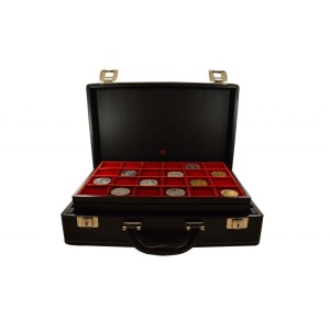ABAFIL - Valigetta DIPLOMAT con 7 ripiani Standard in velluto rosso Linea Classica a scelta - Nera