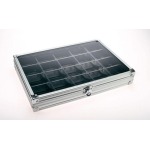 Vetrinetta in alluminio a 20 scomparti da 43x49 mm